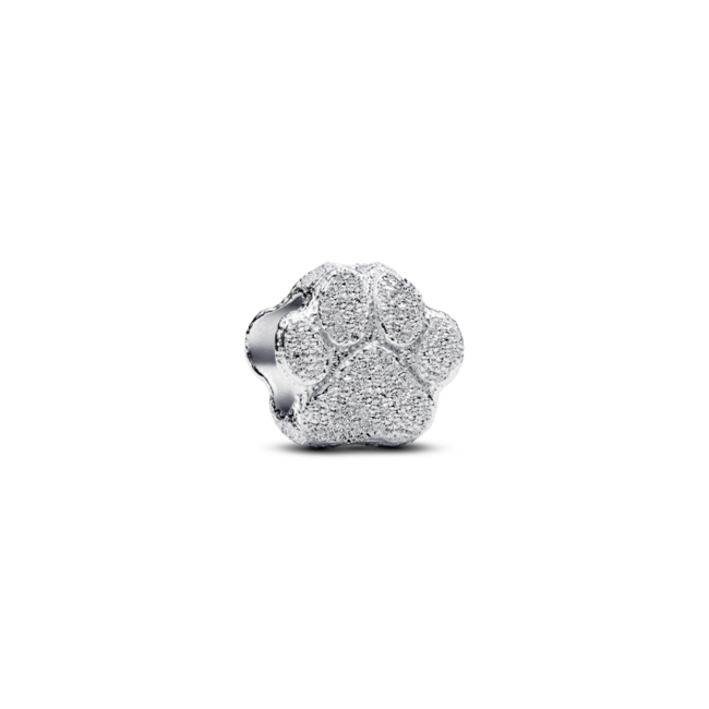 Pandora Pandora Bedel 794043C00 Zilver Honden Voet afdruk met Structuur Mini