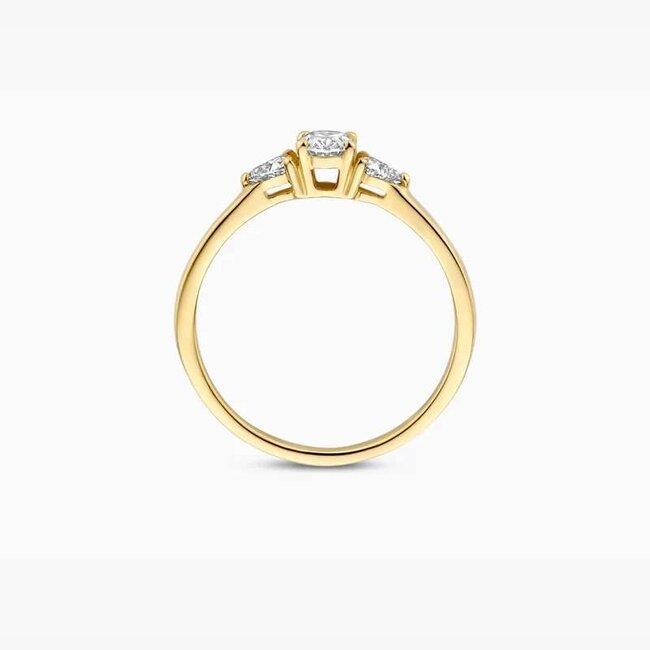 Blush Blush Ring LG1039Y/54  Lab Diamonds 14k Geelgoud 0.35crt 2x 0.10crt Maat 54