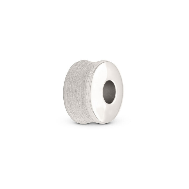 AF Bedel MB002 Zilver As Gedenksieraad Rond Mat/Glimmend 14mm