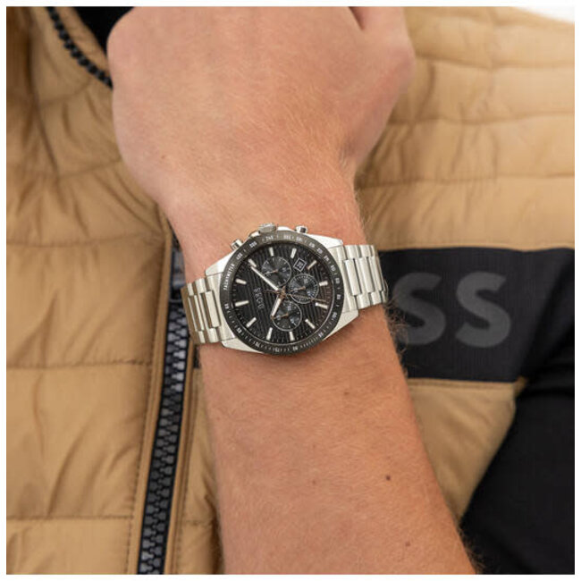 BOSS BOSS Horloge HB1514290 Strike Staal Quartz Chronograaf 50m Waterdicht 41mm