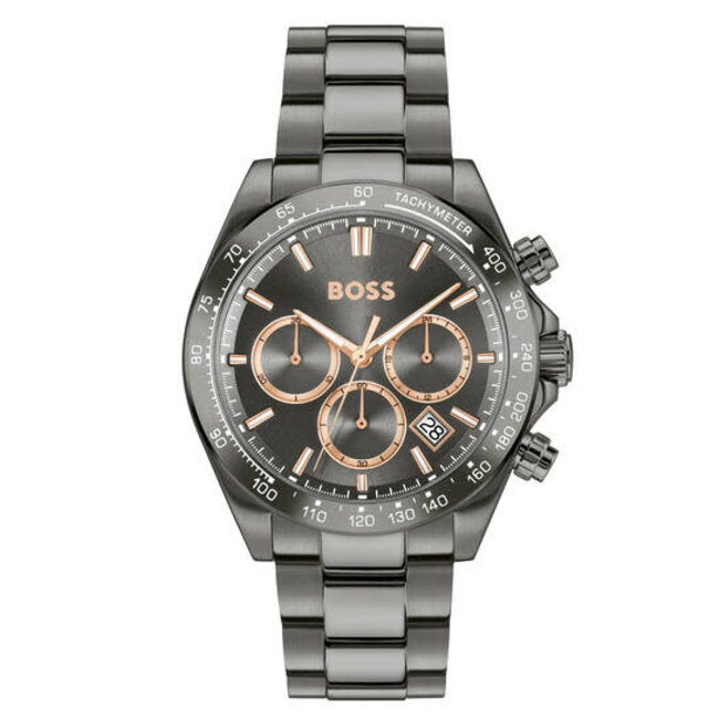 BOSS BOSS Horloge HB1514299 Hero 2.0 Staal met Zwart Coating Quartz Chronograaf 50m Waterdicht 43mm