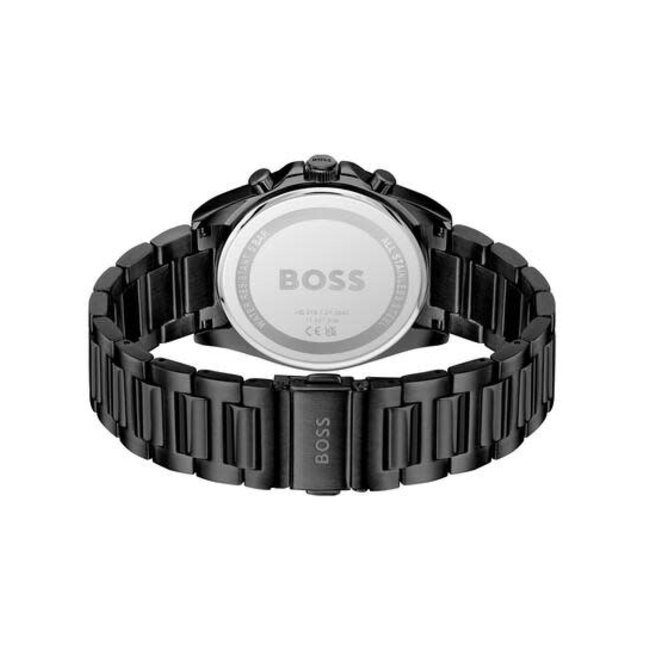BOSS BOSS Horloge HB1514291 Strike Staal met Zwarte Coating Quartz Chronograaf 50m Waterdicht 41mm
