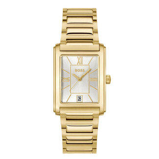 BOSS BOSS Horloge HB1514280 Principle Dress Staal met Geelgouden Plating Quartz 30m Waterdicht 39mm
