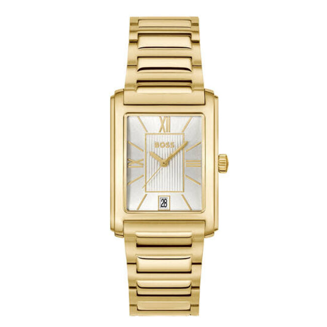 BOSS BOSS Horloge HB1514280 Principle Dress Staal met Geelgouden Plating Quartz 30m Waterdicht 39mm
