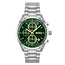 BOSS BOSS Horloge HB1514265 Grand Prix Staal Quartz Chronograaf met Groene Wijzerplaat 50m Waterdicht 40mm