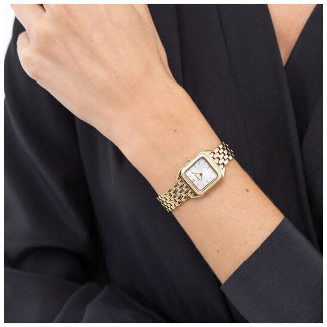 BOSS BOSS Horloge HB1502823 Mae Petite Staal met Geelgouden Plating Quartz 22 x 22.5mm