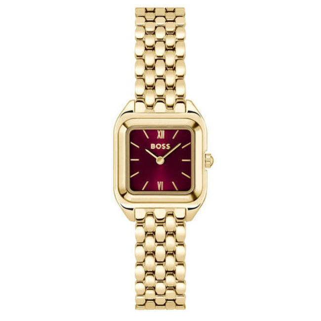 BOSS BOSS Horloge HB1502824 Mae Petite Staal met Geelgouden Plating Quartz 22 x 22.5mm