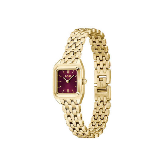 BOSS BOSS Horloge HB1502824 Mae Petite Staal met Geelgouden Plating Quartz 22 x 22.5mm