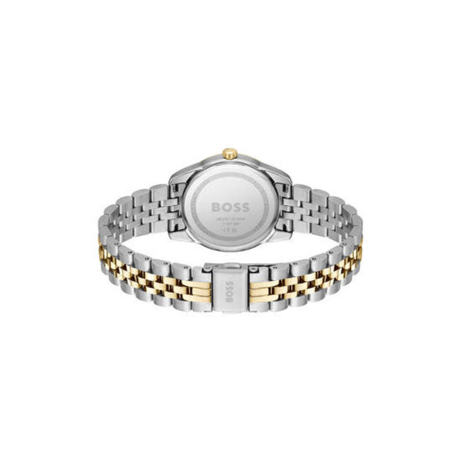 BOSS BOSS Horloge HB1502811 Graceful Prec Staal Bi-color Quartz 30m Waterdicht met Zwarte Wijzerplaat 32mm