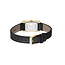 BOSS BOSS Horloge HB1502742 Lucy Staal met Geelgouden Plating Quartz met Zwart Leren Horlogeband 22 x 24.5mm