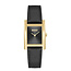 BOSS BOSS Horloge HB1502742 Lucy Staal met Geelgouden Plating Quartz met Zwart Leren Horlogeband 22 x 24.5mm