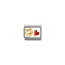Nomination Nomination Schakel 030283-32 Composable Classic Staal met 18k Geelgoud Dubble Hart met Rood