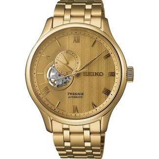 Seiko Seiko Horloge SSA468J1 Presage Japanese Garden Staal met Geelgouden Plating Automaat Saffierglas 42mm