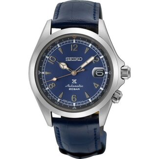 Seiko Seiko Horloge SPB531J1 Prospex Alpinist Night Sky Staal Automaat 200m Waterdicht Saffierglas met Blauwe Leren en Cavas Horlogeband 38mm Limited Editon 0446/3000