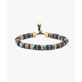 Pig & Hen Pig & Hen Armband P49-343593 Brontide 6mm Adjustable Nikko/Gold 18-19cm M