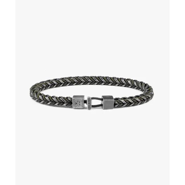 Pig & Hen Pig & Hen Armband P52-453000 Catena Foxtail Army/Vintage 20cm L