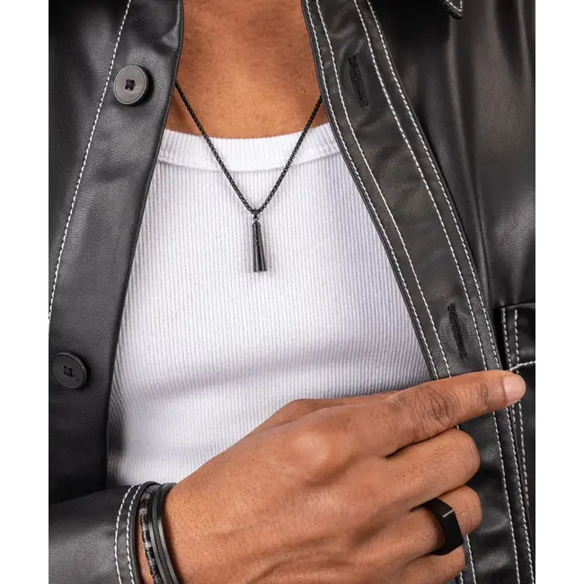 Pig & Hen Pig & Hen Collier S12-290000 Amsterdammertje Zwart 60cm