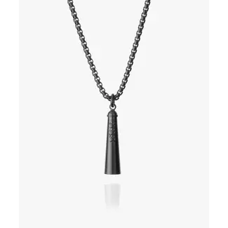 Pig & Hen Pig & Hen Collier S12-290000 Amsterdammertje Zwart 60cm