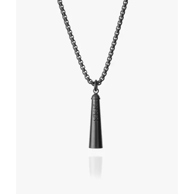 Pig & Hen Pig & Hen Collier S12-290000 Amsterdammertje Zwart 60cm