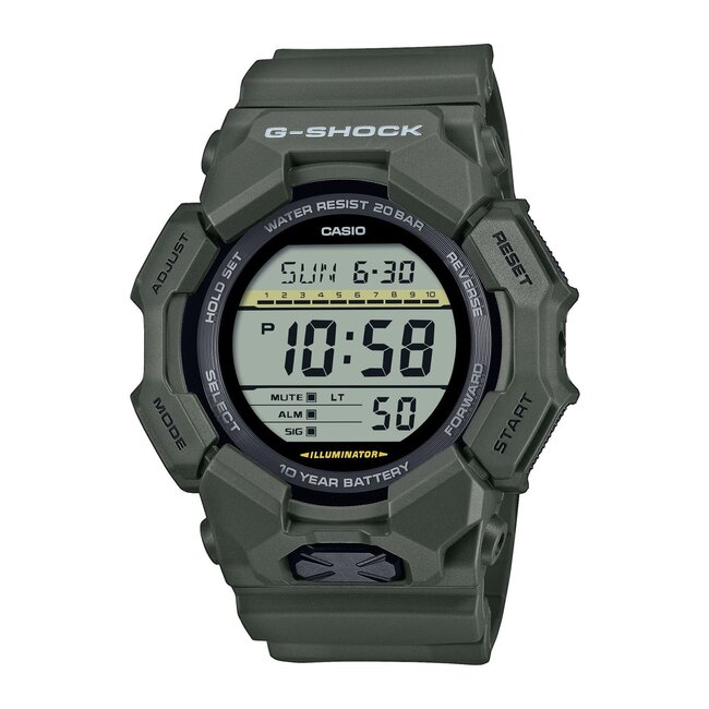 Casio G-Shock Casio G Shock Horloge GD-010-3ER Digitaal Groen 200m Waterdicht
