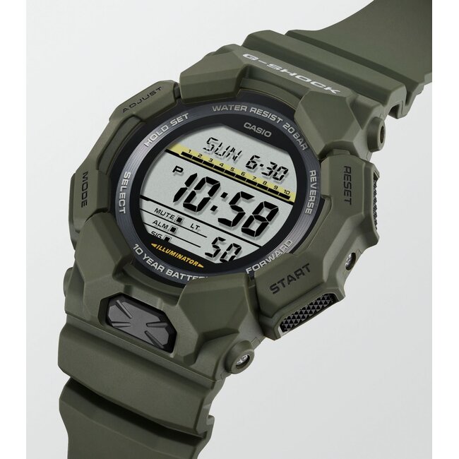 Casio G-Shock Casio G Shock Horloge GD-010-3ER Digitaal Groen 200m Waterdicht