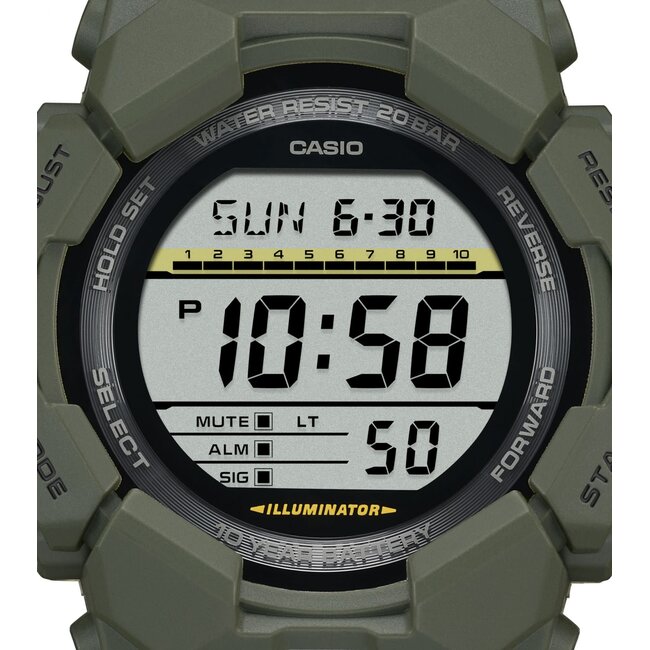 Casio G-Shock Casio G Shock Horloge GD-010-3ER Digitaal Groen 200m Waterdicht