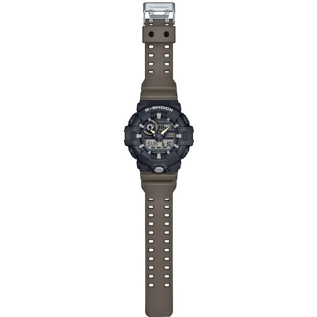 Casio G-Shock G Shock Horloge GA-710TU-1A3ER Analoog Digitaal Zwart Groen 200m Waterdicht