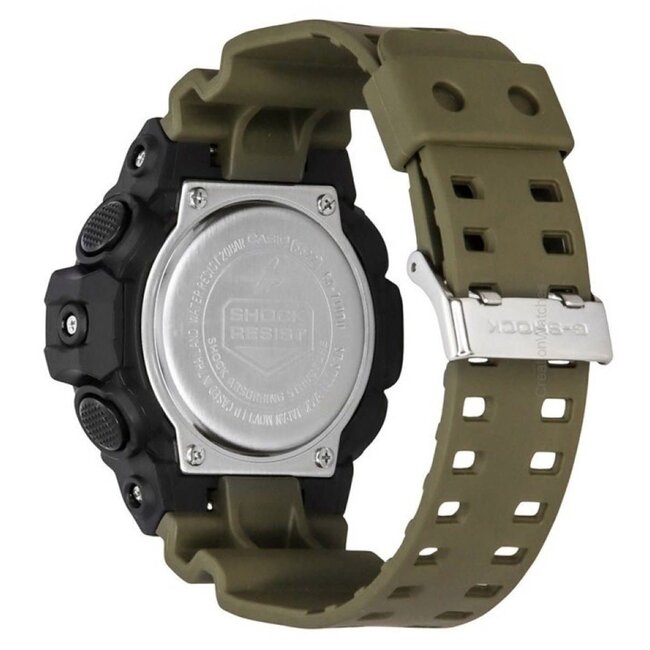Casio G-Shock G Shock Horloge GA-710TU-1A3ER Analoog Digitaal Zwart Groen 200m Waterdicht