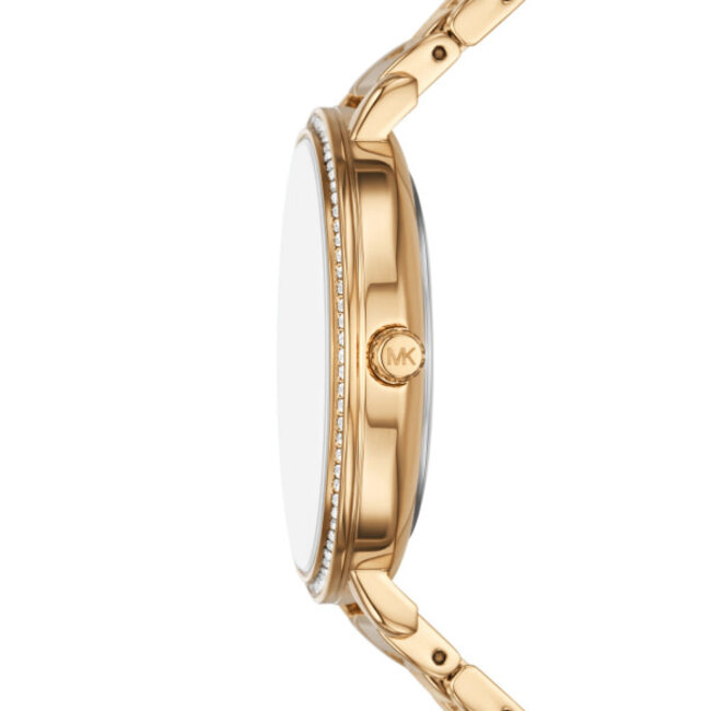 Michael Kors Mickael Kors Horloge MK4919 Pyper Staal met Geelgouden Plating en Witte Wijzerplaat 38mm