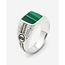 Buddha to Buddha Buddha to Buddha Ring 046MA 20 Tangguh Small Zilver Malachite Maat 20