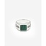 Buddha to Buddha Buddha to Buddha Ring 046MA 20 Tangguh Small Zilver Malachite Maat 20
