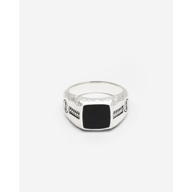 Buddha to Buddha Buddha to Buddha Ring 046ON 19 Tangguh Small Zilver Onyx Maat 19