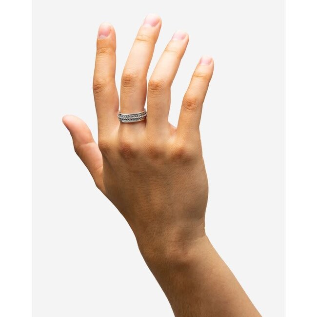 Buddha to Buddha Buddha to Buddha Ring 204 18 Spinning Nurul XS Zilver Maat 18