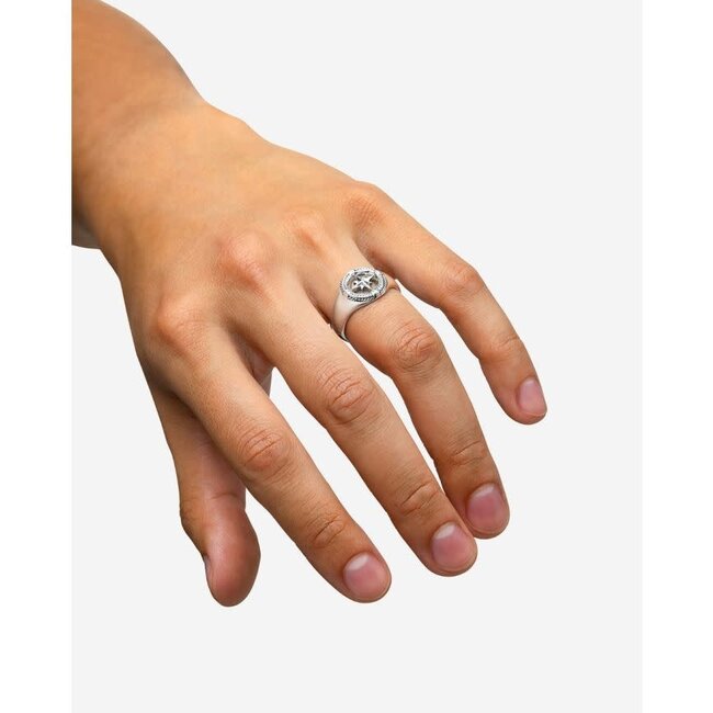 Buddha to Buddha Buddha to Buddha Ring 057 20 Signet Compass Zilver Maat 20