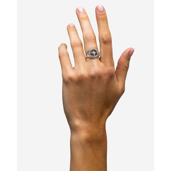 Buddha to Buddha Buddha to Buddha Ring 057 20 Signet Compass Zilver Maat 20
