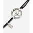 Buddha to Buddha Buddha to Buddha Armband 056 one Barbara Compass Zilver met Zwart Cord