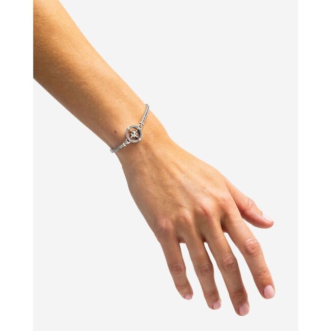 Buddha to Buddha Buddha to Budhha Armband 048 C-E Barbara Mini Compass Zilver Maat C-E