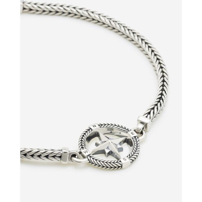 Buddha to Buddha Buddha to Budhha Armband 048 E+-G Barbara Mini Compass Zilver Maat E+-G