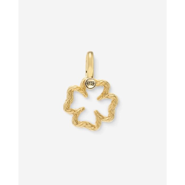 Buddha to Buddha Buddha to Buddha Hanger 058GV Katja Mini Clover Zilver met Geelgouden Plating