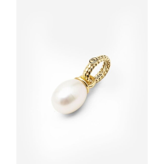 Buddha to Buddha Buddha to Buddha Hanger 026GV one Ben Pearl Zilver met Geelgouden Plating