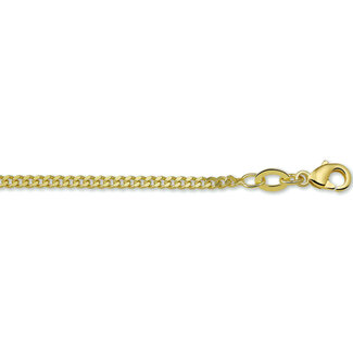 Blinckers Jewellery Huiscollectie BJ Collier 31.00984 Zilver met 14k Geelgouden Plating 2,1mm 50cm
