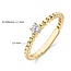 Blush Blush Solitair Ring 1111YZI/54 14k Geelgoud met Bolletje gezet met Briljant geslepen Zirkonia Maat 54