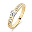 Blush Blush Ring 1125BZI/50 14k Geelgoud gezet met Briljant geslepen Zirkonia Maat 50