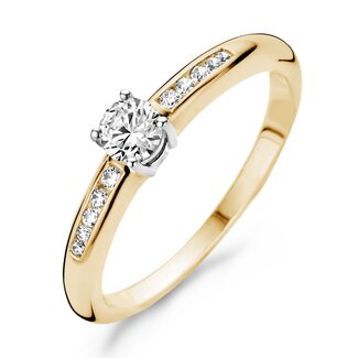 Blush Blush Ring 1155BZI/54 14k Geelgoud met Zirkonia Maat 54 Blush Blush Ring 1155BZI/54 14k Geelgoud met Zirkonia Maat 54