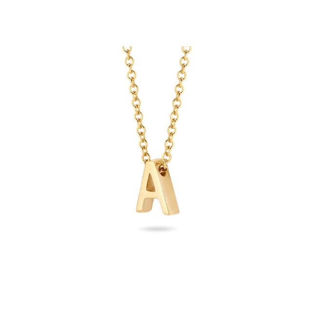 Blush Blush Collier met Hanger 3155YGO_A 14k Geelgoud met letter A 42cm