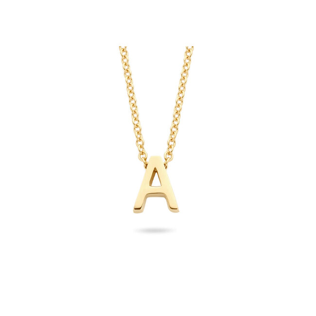 Blush Blush Collier met Hanger 3155YGO_A 14k Geelgoud met letter A 42cm