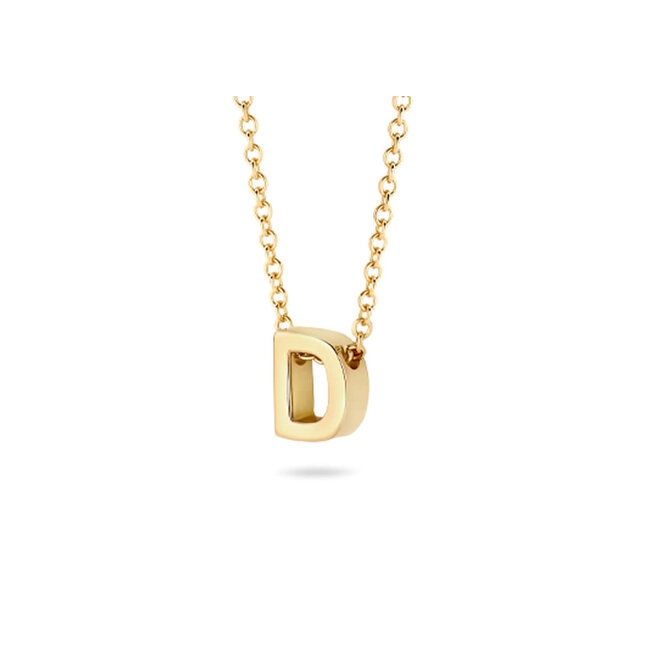 Blush Blush Collier met Hanger 3155YGO_D 14k Geelgoud met de letter D 42cm