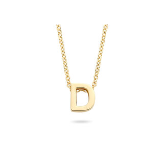Blush Blush Collier met Hanger 3155YGO_D 14k Geelgoud met de letter D 42cm