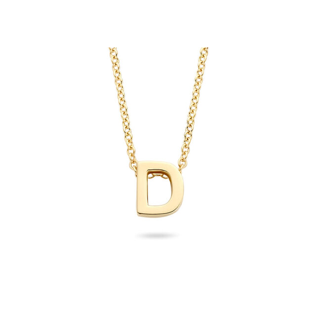 Blush Blush Collier met Hanger 3155YGO_D 14k Geelgoud met de letter D 42cm
