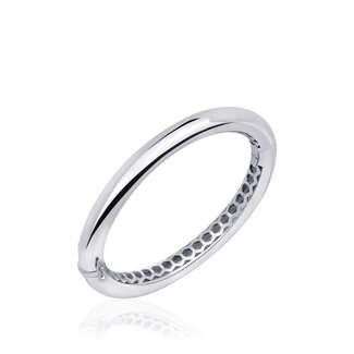 Gisser Jewels Amsterdam Gisser Jewels Bangle SBC8 925 Zilver Rond Gerhodineerd 8mm breed Maat 60